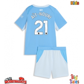 Manchester City Rayan Ait-Nouri #21 Replica Home Stadium Kit for Kids 2026-27 Short Sleeve (+ pants)
